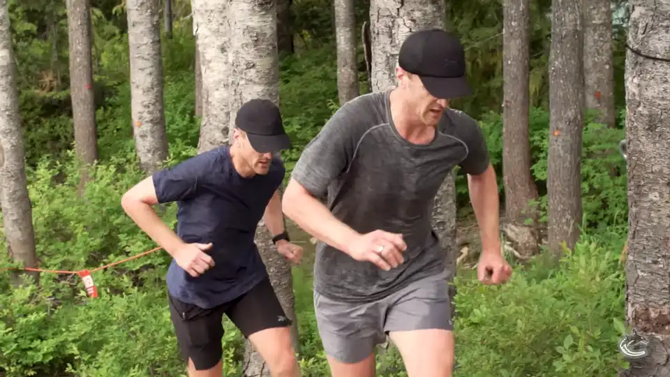 Vancouver Canucks legends Daniel and Henrik Sedin run up the Grouse Grind