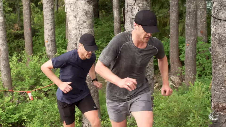 Vancouver Canucks legends Daniel and Henrik Sedin run up the Grouse Grind